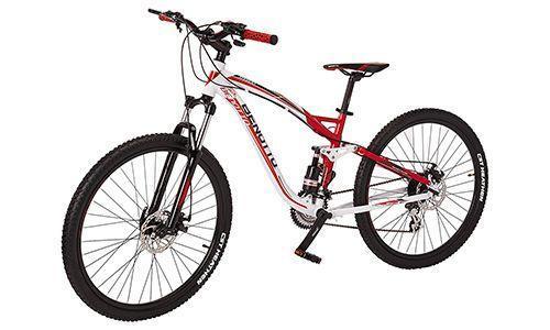bicicleta de montaña benotto para mujer r27 color rojo con blanco modelo altus